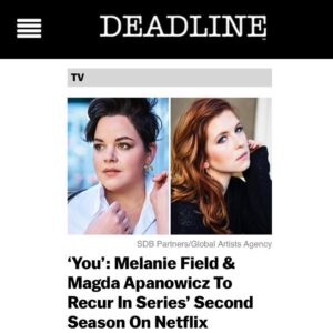 Magda Apanowicz Instagram - STOKED to be able to share, I’ll be recurring on the Second Season of “YOU”. To be a fan of a show before booking a part on it, is beyond awesome sauce and donut bites. #NetflixYou