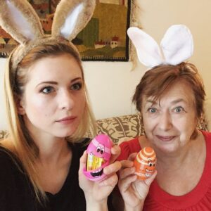 Magda Apanowicz Instagram - Easter Lunch with the  Mom-anator! We’re a weird clan. #easterbunny