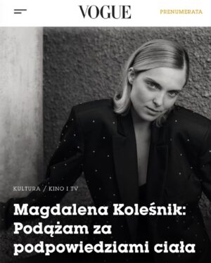Magdalena Koleśnik Instagram - @magdalenakolesnik 📸 by me 🙋🏼‍♀️ in @vogue.polska 

Photo @alicja.kozak 
Photo assistant @zepyur__ 
Styl @lodzia.lodzinska 
Make up @ivana_mandesmakeup 
Hair @disco_makeup 
Help @marcelbalinski & Mama 
Production @iwona_zg___ @ & _matuszewska @monolith.films 
Interview with Magda @ewelinakouodziej 

Cekin jacket by @lucas.kubinsky 

Thank U Guys ♥️✨✨✨