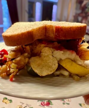 Mageina Tovah Instagram - My brother makes the best Dagwood sandwiches 
#vegan #sandwich @gavibegtrup
