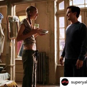 Mageina Tovah Instagram - ❤️repost• @superyakishop Happy 18th Anniversary to Ursula giving Peter a slice of cake and glass of milk in Spider-Man 2, the most powerful scene in comic book movie history.