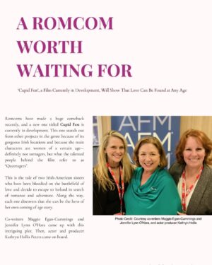 Maggie Egan Instagram - I was so happy to be asked for an interview for the wonderful publication in town, The Heart Of Hollywood Magazine about our screenplay “Cupid Fest,” which I co-wrote with Jennifer Jacobs. Then about 9 months ago Kathryn Hollis Peters caught the vision of our movie and came on as a producer. The article outlines our journey. It’s a good thing I’m enjoying the journey because it takes tenacity to keep at it. But we all believe in this movie which tells the story of two Irish American sisters of a certain age, let’s call them “Queenagers,” who’ve been bloodied on the battlefield of love and decide to head to Ireland to cure what ails them. Along the way they learn to be the heroes of their own coming of age story and show us all that the heart doesn’t know how old it is because you can fall in love at any age❣️

Please help us build a following by visiting and liking our Facebook page: Cupid Fest Film. ❤️🎥❤️

SLAINTE❣️ ❤️🍻❤️