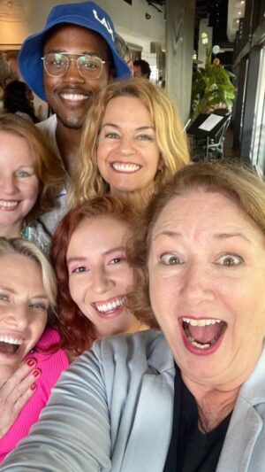 Maggie Egan Instagram - Meeting up with FRIENDS at the ZHIVE Launch in Santa Monica on Sunday was wonderful. New friends, interesting, talented, supportive friends, collaborator friends, and some of whom are also  amazing industry contacts as well. All of us came you to support @maramccann and @zhivemedia. You did a great job Mara. And it was so fun to meet some @actorsfasttrack talent there as well. Nice to see you off zoom and in real life. 
.
.
.
#friends #zhivemedia #maramccann #actorsfasttrack #maggieegancummings #jenniferlynnohara #kathrynhollispeters #mpmg