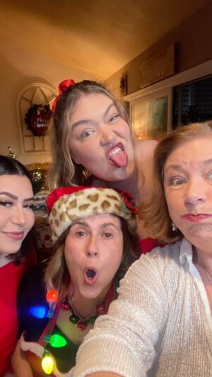 Maggie Egan Instagram - We had so much fun 🎶Rockin’ Around the Christmas Tree with our friends Cyndi, Steve and Jordyn. Hope you are having a rockin’ good holiday season too. 
.
.
.
#Rockingaroundthechristmastree #happyholidays #merrychristmas #lifeboatfriends #lifeboatfriendships