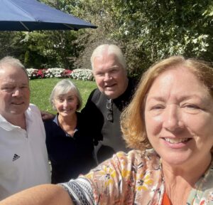Maggie Egan Instagram - We ended our stay on the cape with breakfast at Willow Pasley and her husband Jim. Fresh blueberry muffins, yogurt and fresh fruit plus a sandwich to go for the ride to Upstate NY. Thank you both. That was so thoughtful and so yummy. See you next time we come to the Cape.