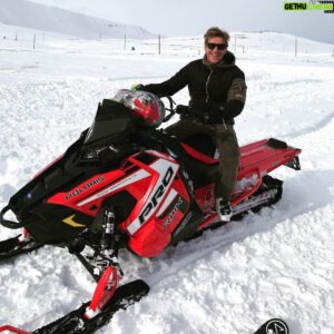 Magnús Scheving Instagram - Snowmobile is the best way to get around... at least in Iceland 😜