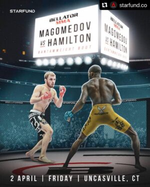 Magomed Magomedov Instagram - 6 DAYS LEFT⁣⁣
⁣⁣⁣⁣
Magomed Magomedov vs. Cee Jay Hamilton bantamweight bout is just 6 days away! The fight will take place on Bellator 255 event which will take place in Uncasville, CT on April 2nd.⁣⁣⁣⁣
______________________⁣⁣⁣⁣⁣
ОСТАЛОСЬ 6 ДНЕЙ⁣⁣⁣⁣
⁣⁣⁣⁣
Бой в легчайшем весе между Магомедом Магомедовым и Си Джейем Хэмилтоном пройдёт на турнире Bellator 255 2-ого апреля в городе Анкасвилл, штат Коннектикут
