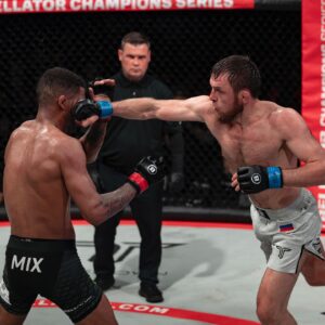 Magomed Magomedov Instagram - Patchy Mix edged a close Bellator Bantamweight Title victory over Magomed Magomedov.

Do you want to see the trilogy? 🤔

#BellatorParis | Watch The Replay On MAX