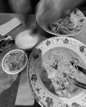 Maiah Stewardson Instagram - stepped off ze plane and went straight to our ol stomping ground 🍜🍜🍜