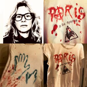 Maja Ivarsson Instagram - PARIS t-Shirt for sale!!! 
Hello everyone! Don’t know if you just woke up or trying to get some sleep. Its my own t-shirt, a little sweaty and gross but if you want a little bit of my junk its yours. 😂🥰 size small