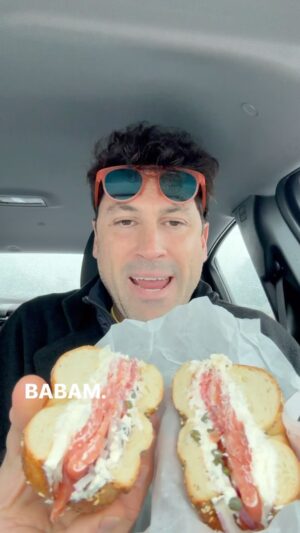 Maksim Chmerkovskiy Instagram - My full bagel review of @brooklynbageldeli 🥯 

Atlanta’s bagel reputation is on the line and I have made one final stop to see if it’s true what they said to me all along: “there are no good bagels in Atl”….. I’ll be the judge of that ;)