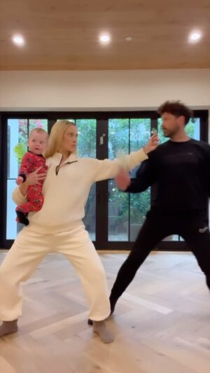 Maksim Chmerkovskiy Instagram - Happy Monday!!

Why is it that exactly when parents finally have a night out babies choose that night to not feel well and make aforementioned parents stay up all night? 😵‍💫

We of course love every second of this and absolutely can’t wait for another newborn in four months! 🥱🥴😳🍼🫡

#delirious 
#tired
#grateful
@cost_n_mayor #dancechallenge