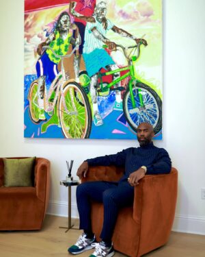 Malcolm Jenkins Instagram - @khari.raheem ‘s “Bike Life” - 2022

Water is life! Khari brings his work to life by infusing water collected from various historical sites into the subjects in the work. This piece pays homage to the culture of bike riding in Philadelphia.