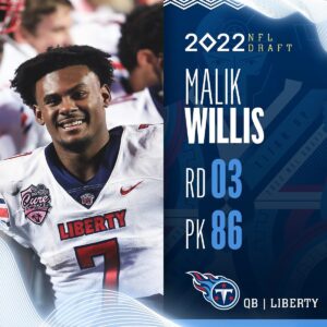 Malik Willis Instagram - The wait is over! @malikwillis to the @titans!

📺: 2022 #NFLDraft on NFLN/ESPN/ABC