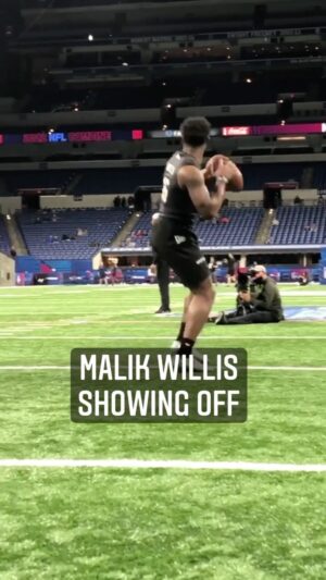 Malik Willis Instagram - That arm strength from @malikwillis. 👀

📺: #NFLCombine on @nflnetwork