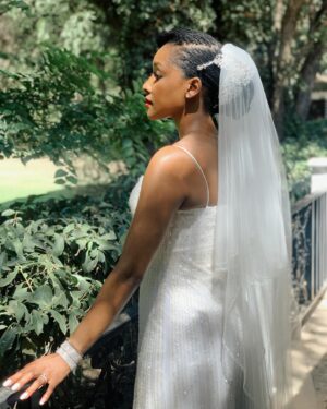 Mamarumo Marokane Instagram - Briding…☺️🤍🍃

Hair styled by @urban_mimz 
Captured by first husband @lovesechaba 😉