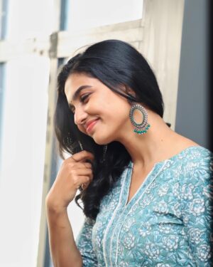 Mamitha Baiju Instagram - 🩵✨
.
Styled by @styyledbyjoe @joe_elize_joy
Muah @amal_ajithkumar 
Photography @mg_photography06 @naveenphotography80 
Outfit @byhand.in