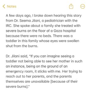 Mandy Patinkin Instagram - As a @rescueorg Ambassador, I am asking you to consider helping families in Gaza facing starvation, dehydration, loss of parents, loss of children… please read my letter and donate to the fundraiser at the link in my bio. 

The IRC and Medical Aid for Palestinians (MAP) are delivering surgical care, providing nearly 10% of all surgeries in Gaza. They are working hand in hand with the few hospitals that remain in Gaza. Because of their dedication, persistence and experience, people are surviving this nightmare. But so many more people need help.

I’m heartbroken. No one should ever have to suffer through what Palestinian families in Gaza are continuing to experience due to Israeli bombardment and blockade, or what Israeli families who are victims of the Hamas attack are also going through.

Israeli families need the hostages to come home and be reunited with their loved ones. Palestinian families need a ceasefire and humanitarian aid to start pouring in so more lives can be saved, not taken away.

Thanks for taking a moment here and for considering donating to the IRC. We have been working with them and supporting them for years and deeply believe in the work they are doing.