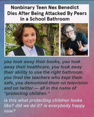 Mandy Patinkin Instagram - Repost from @amberscloset
•
The angry tears I have cried over this…we will fight for you Nex🙏🏽

#Repost @lalgbtcenter with @use.repost
・・・
#NexBenedict, a 16-year-old nonbinary student and member of the Choctaw nation, tragically lost their life earlier this month following a physical altercation at their Oklahoma school. Nex, a victim of bullying due to their gender identity, succumbed to the consequences of a hostile environment. Our Chief Impact Officer, Terra Russell-Slavin, decries the impact of bigoted policies on students’ safety and education, saying, “Every child deserves the freedom to express themselves freely without fear for their safety—at school or anywhere else.” Swipe to read Nex’s story and the broader issues it reveals. For resources and support against discrimination or violence, visit the link in our bio. #JusticeForNex