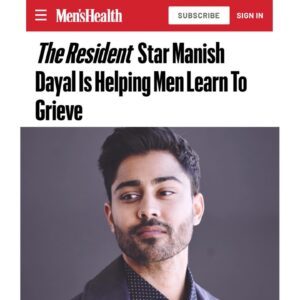 Manish Dayal Instagram - Thank you @menshealthmag for a truly meaningful conversation about ﻿a subject we ought to speak more of. [Link in bio] 🙏🏽👊🏽
. . .
“Dayal's storyline on The Resident covers a little-treaded—but vital—part of life for men. There's nothing extraordinary about Devon’s grief, but that’s what makes the story vital. As of this writing, more than 430,000 peoplehave died in the U.S. due to COVID-19. Men are mourning loved ones and need to see their experiences reflected in the media. But it’s rare to see a grief story on TV at all, let alone one centered around a man for four episodes”
. . .
#MensHealth #TheResident #Health
Written by @esmemazzeo 
Photo - @lastyoni 
Styling - @mandymitz
Grooming - @iamemilydawn