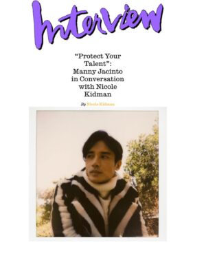 Manny Jacinto Instagram - Thank you @interviewmag and @nicolekidman for the incredibly kind and generous words. And thank you everyone for your love and support of @9strangershulu. To celebrate here are pictures of me trying not to get heat stroke.
.
🙏
@sonialeeartistry 
@ashleypweston 
@sammyjduffin 
@teamid
@jacobleeofficial