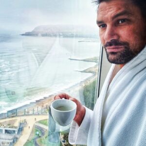 Manu Bennett Instagram - Lima, Peru. Great morning view of the coastline from the Marriot. There are people surfing - so keen to join! Time to go explore!! 🇵🇪💪🏽#lima #peru #jwmarriotlima