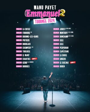 Manu Payet Instagram - La tournée reprend bientôt… Impatience ! 

🎟️ Billetterie #Emmanuel2 👉 lien dans la bio