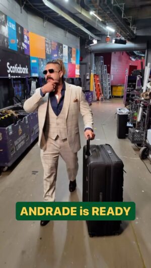 Manuel Alfonso Andrade Oropeza Instagram - HUGE opportunity tonight for @andradealmas as he looks to leave Toronto TONIGHT with the #MITB briefcase! 🔥💼🪜