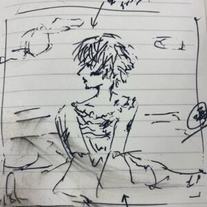 Maon Kurosaki Instagram - GOOD EVENING!
.
新しいアーティスト写真です
.
海で撮影しました
.
大好きなロリィタのお洋服をライターで炙ったり
.
敢えて汚しました
.
それはここまでの自分を表現もしているし
フランのお洋服の色味とか、ピカピカなお洋服じゃない
.
というところからインスピレーションを受けました
.
正直わたしはショートカットな自分が好きではありません
.
ですがこれが今のありのままの自分です
.
ボーイッシュにならないよう、アクセサリーを纏って、女性らしさは守りました
.
2枚目の写真はどんな写真を撮りたい？と言われて
.
さっと描いた絵
.
近いものになったなと思っています
.
ジャケットも楽しみにしていてくださいね
#moreSTRONGLY
#転剣
#アニソン
#アニメソング
#animesong
#anison
#maonkurosaki
#photo