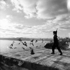 Marama Corlett Instagram - Feeding Pigeons - Winter 2020 Valletta - Photographer @jacobsammutphotography using a Hasselblad 500cm