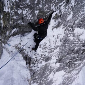 Marc-André Leclerc Instagram - When the first winter ascent of Ha Ling’s North Face is completed, the route is destined to become classic! So far it goes like- ‘Climb runout kitty litter slabs to gain hollow poorly protected flakes which are followed to the base of a chossy corner - up the chossy corner to a series of shitty birdbeak placements in loose rock - step right to a crumbling ledge, then back left on a decomposing wall which is followed to a bullshit compact slab buried in sugar snow’ - for some reason I can’t wait to go back. Photo: Tom Livingstone