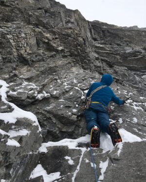 Marc-André Leclerc Instagram - @tom__livingstone and I took a look at climbing the North Face of Ha Ling today, but a dropped backpack foiled our plans. Hopefully we can finish what we started in the next couple of days. #dmmclimbing #arcteryx #canadianrockies
