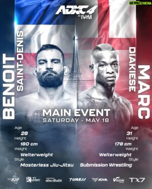 Marc Diakiese Instagram - Saturday night fever! All you need to know and more about our main event 👀 Don’t miss it at Dojo de Paris, it’s going to be legendary 💥

#ADXC4 #JiuJitsu #Grappling #France #dojodeparis