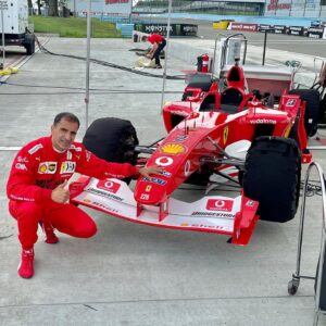 Marc Gené Instagram - The F2003GA, one of my favourite F1. La F2003GA  e veramente top, il motore V10 e spettacolare. Uno de mis F1 favoritos, el motor es increíble. @ferrariraces #watkinsgleninternational #F1Clienti