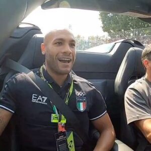 Marc Gené Instagram - Great memories of the Hot Lap with @crazylongjumper at the #MonzaGP. E stato wooow il giro a Monza con la @ferrari #SF90 e Marcell Jacobs 🥇🥇