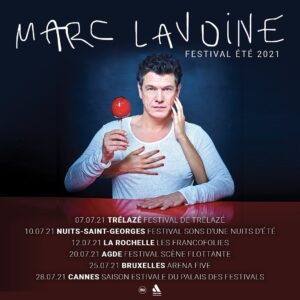 Marc Lavoine Instagram - Retrouvez Marc Lavoine en festival cet été ! 
Première étape ce mercredi au @festivaldetrelaz !
Infos et billetterie : lien dans la bio