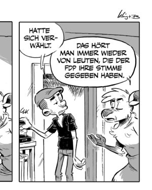 Marc-Uwe Kling Instagram - Also ein Mal schon mal, da hat der Finanzminister bei uns angerufen. Was er wohl wollte?

Quelle: Die Känguru-Comics 2: Du würdest es eh nicht glauben

#känguruchroniken #kängurucomics #marcuwekling #comicstrips #politik #europawahl