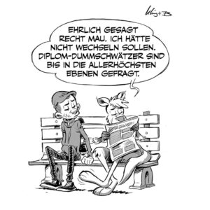 Marc-Uwe Kling Instagram - Es gibt Freikarten! Yeah. Warum? Die LitPotsdam hatte mich gefragt, ob ich die diesjährige Rede zum Ende der Schulzeit verfassen würde und ich Narr habe aus Versehen zugesagt. Am Mittwoch ist es nun so weit und ich werde die Rede im Rahmen meiner Potsdamer Lesebühne halten. (Im freiLand. Bei gutem Wetter Open Air, bei Regen im Spartacus.) Für alle Schülerinnen und Schüler ist der Eintritt frei. Ihr müsst euch nur anmelden. Es gibt auch zum ersten Mal einen Vorverkauf für die Lesebühne. (Links in der Bio) 

Quelle: Die Känguru-Comics 1 - Also ich könnte das besser.