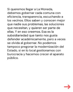 Marcela Cubillos Instagram - Tenemos un país fuerte, y uno de los más lindos del mundo, que ha sabido ponerse de pie una y otra vez a lo largo de su historia. Los chilenos aman su bandera, son solidarios y tienen “chispeza” como dijo el gran Gary Medel. Pero desde hace algunos años, la desesperanza se ha instalado en el ambiente. Y es ese sentimiento el que debemos revertir.

Los necesitamos a todos arriba para levantar Chile. Arriba la esperanza. Arriba la unidad. Arriba los sueños de siempre, esos que, hasta ahora, nadie ha logrado destruir. ¡Arriba Chile!

#ArribaLasCondes