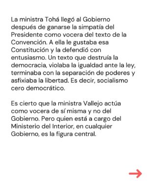 Marcela Cubillos Instagram - El socialismo no es víctima sino protagonista del Gobierno. Es el corazón de esta administración, no un socio minoritario. 

Comparto columna “Victimismo en La Moneda” publicada hoy en El Mercurio.
