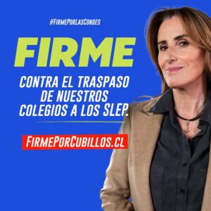 Marcela Cubillos Instagram - Defenderé con firmeza a nuestros niños, jóvenes y apoderados

Trabajaré FIRME con nuestros parlamentarios para dar certeza a los apoderados que los colegios no se traspasarán nunca a los fracasados SLEP

Yo siempre he sido FIRME.
Si me apoya, FIRME en link de la bio

#FirmePorLasCondes
#FirmePorCubillos