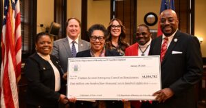 Marcia Fudge Instagram - Today in Savannah, GA, I announced a historic $3.1 billion to address homelessness in communities nationwide—including $4 million for Savannah. We, at HUD, remain firmly dedicated to supporting our local partners in providing permanent homes & services to those who need them most.