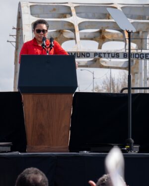Marcia Fudge Instagram - It was an honor to join the @vp in Selma over the weekend—where our brothers and sisters marched 59 years ago, demanding our country live up to its ideals.

They ran their leg of the race. Now, it is up to us to carry the baton.