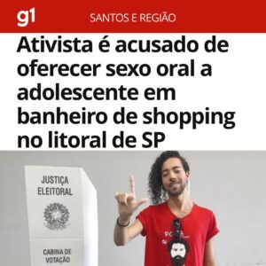 Marco Antônio Costa Instagram - 🚨ABSURDO! Ativista LGBT  é acusado de oferecer s3x0 oral a adolescente de 13 anos em banheiro de shopping no litoral de SP. Caso registrado como tentativa de estupr0 de vulnerável aconteceu em Santos (SP).