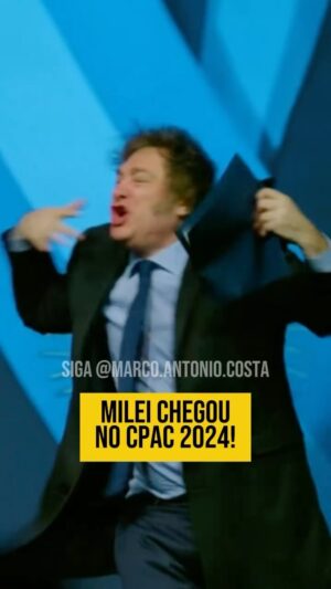 Marco Antônio Costa Instagram - 🇦🇷🇧🇷AGORA: Presidente argentino Javier Milei chegou para discursar no evento CPAC 2024. Viva la libertad carajo!🔥