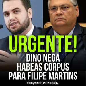 Marco Antônio Costa Instagram - 🚨PRESO POLÍTICO: Flávio Dino acabou de negar habeas corpus para Filipe Martins, assessor da Presidência no governo Bolsonaro.