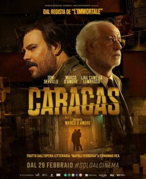 Marco D'Amore Instagram - 🖤🖤🖤 Ecco il poster ufficiale di #Caracas 🖤🖤🖤

  Dal 29 Febbraio saremo al Cinema 
  Senza pubblico non ci sono Storie da raccontare…
 Vi aspetto in sala!
#share #speechless #movie #Caracas #love #notoneword #soloalcinema