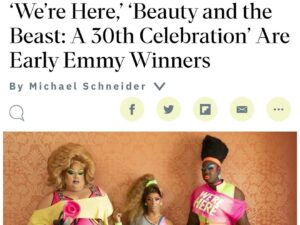 Marco Marco Instagram - Woohoo #2!  Thank you @televisionacad I am blushing! I know JUST where to put!  Working on season 3 of @werehere alongside @realdominocouture @diegomontoyastudio  @wigsandgrace and @chrispsaila was easily one of the most fulfilling experiences I’ve had to date.  I love u and I’m so grateful to count you as friends 💕 @eurekaohara thank you for letting me dress u up u big beautiful bitch I love you so much 🙏 and CONGRATS @blakedannymakes on your first Emmy!! I appreciate you so much and am so impressed by you every day 😭. And my team!  You rule the fkn school @riowarner @xtravagram @samarasinofficial @queencustomclaws