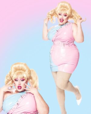Marco Marco Instagram - The diva, the doll, the QUEEN OF IT ALL!🏳️‍⚧️ @eurekaohara turning it out in custom #marcomarco 🤩 
#eurekaohara #dragrace #lgbtqia #fashion