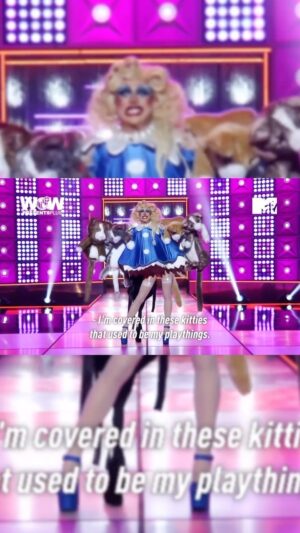 Marco Marco Instagram - “Have you seen My Kitty?”🙀 @amandatorimeating slayed the @rupaulsdragrace runway last week, wearing Marco Marco!💙 

#rupaulsdragrace #amandatorimeating #dragqueen #fashion #mykitty #rpdr
